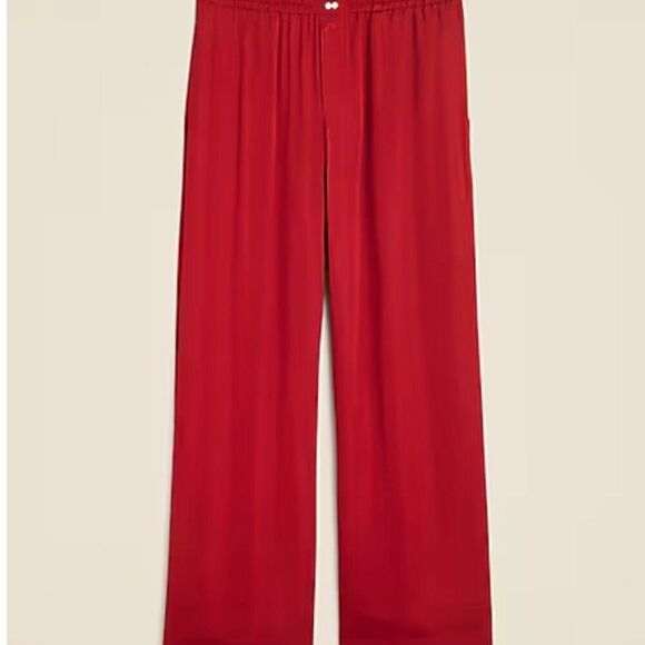 J. Crew CF512 Red Soft Shine Pajama Pant For Women NWT size large - Picture 4 of 9